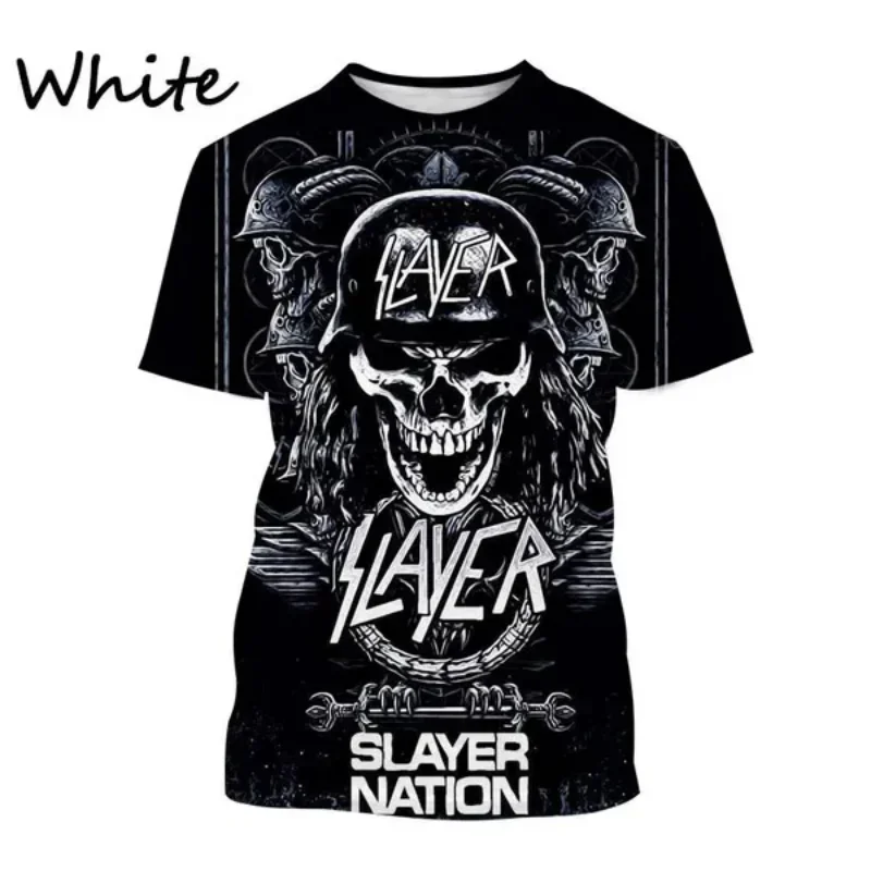 New Slayer Torrent Metal Band 3D Print T-shirt for Unisex Fashion Men Clothing Dark Gothic Ghost Skull Oversized T Shirt Tops