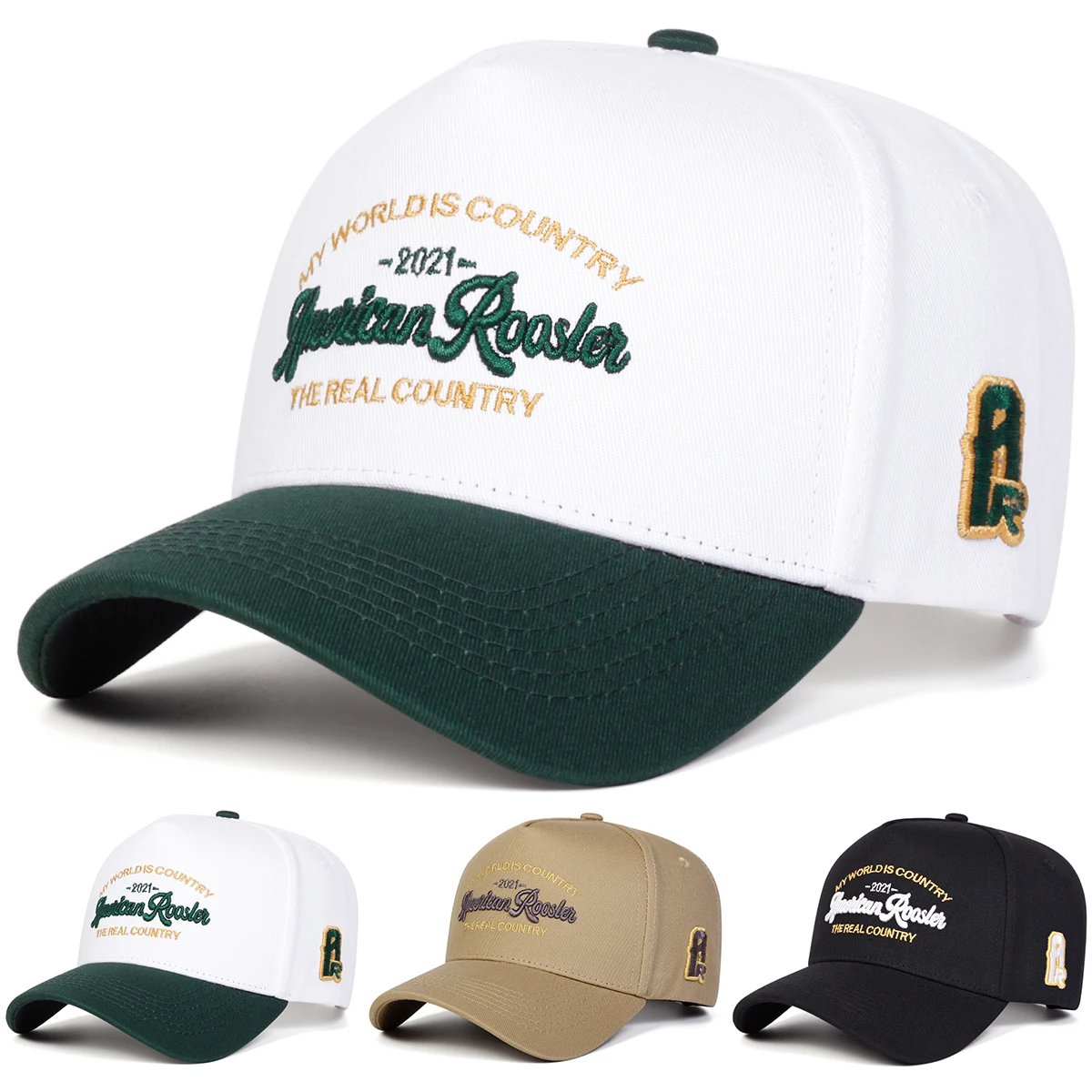 Unisex AMERICAN ROOSTER Letter Embroidery Baseball Caps Spring Autumn Outdoor Adjustable Casual Hats Sunscreen Hat Sports Cap