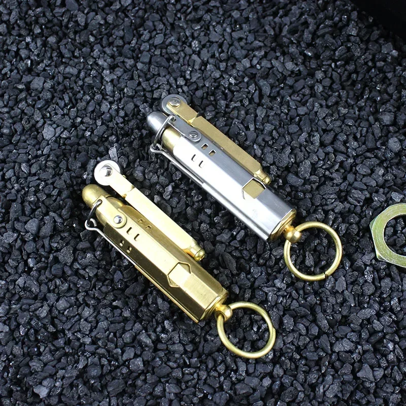 Retro Unusual Petrol Lighter Windbreaker Smoking Accessories Kero sene Windproof Grinding Wheel Flint Lighter Men's Gift