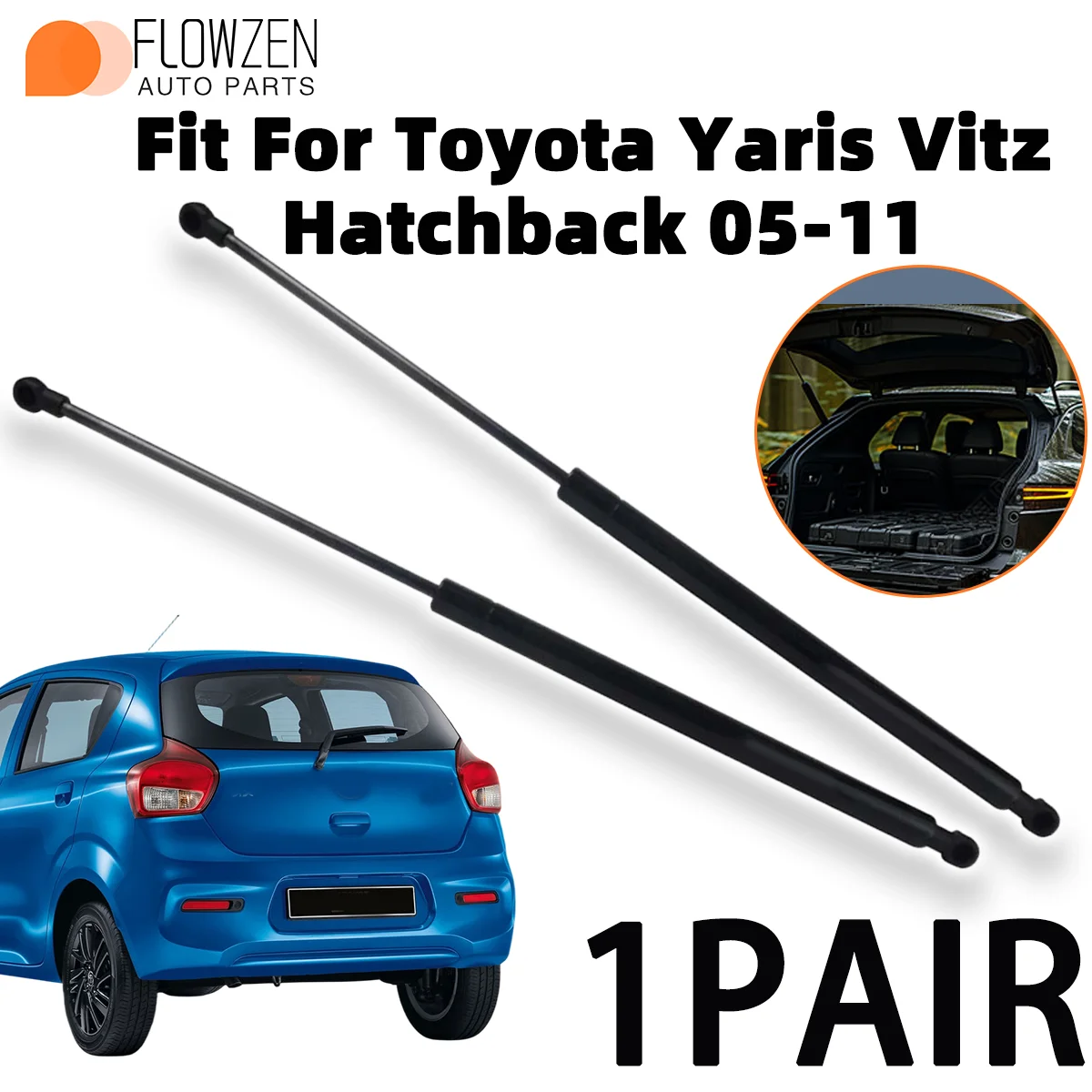 Amortecedores a Gás do Porta-Malas para Toyota Yaris Vitz Hatchback 05-11 Barra de Pressão Traseira OE 689500D020 68950-0D021