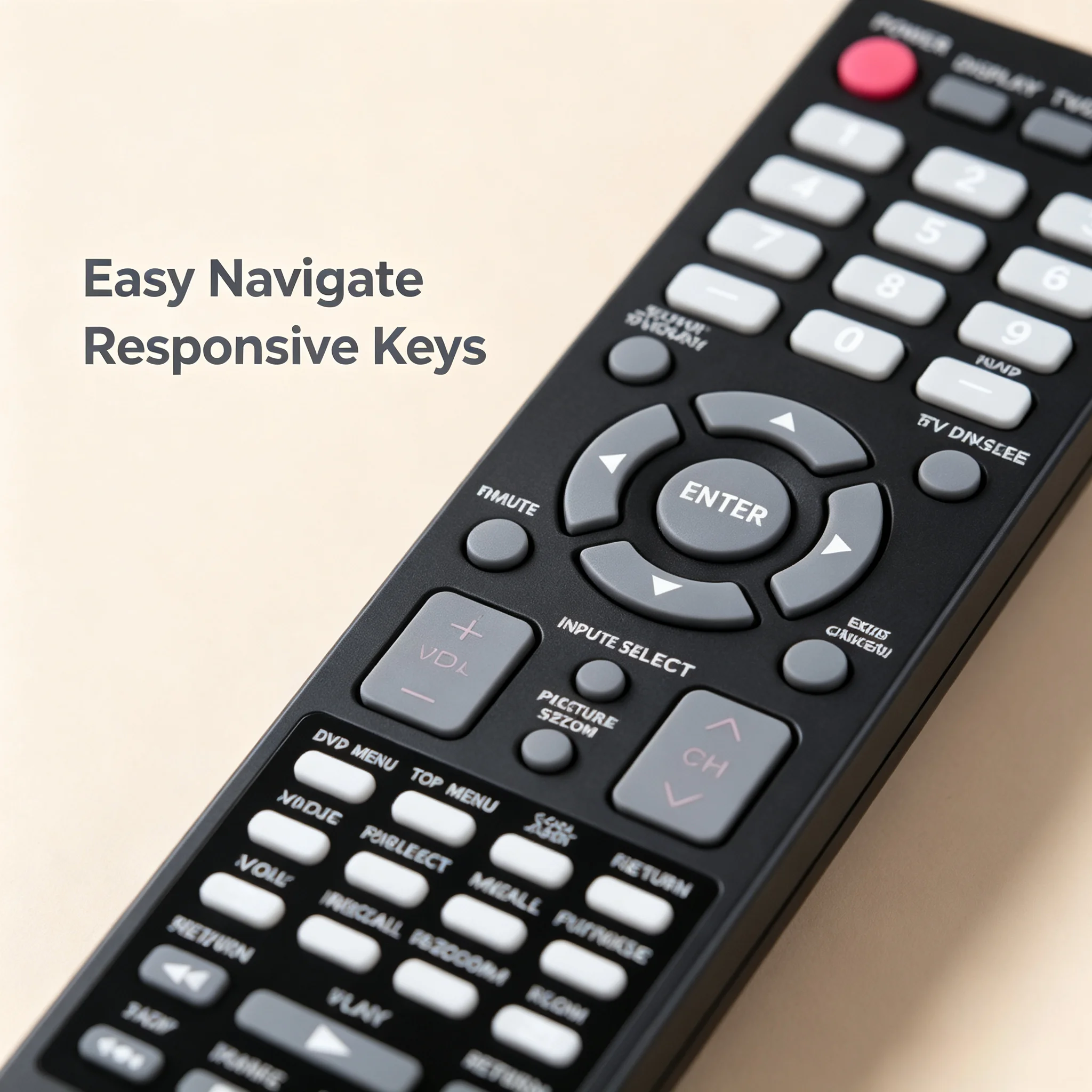 076R0SC011 Replacement Remote Control for Sanyo TV DVD Combo DP32670 DP26670 DP32671 DP36671, No Programming Required