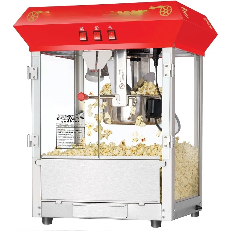 

6010 Great Northern Red 8oz Roosevelt Antique Countertop Style Popcorn Popper Machine