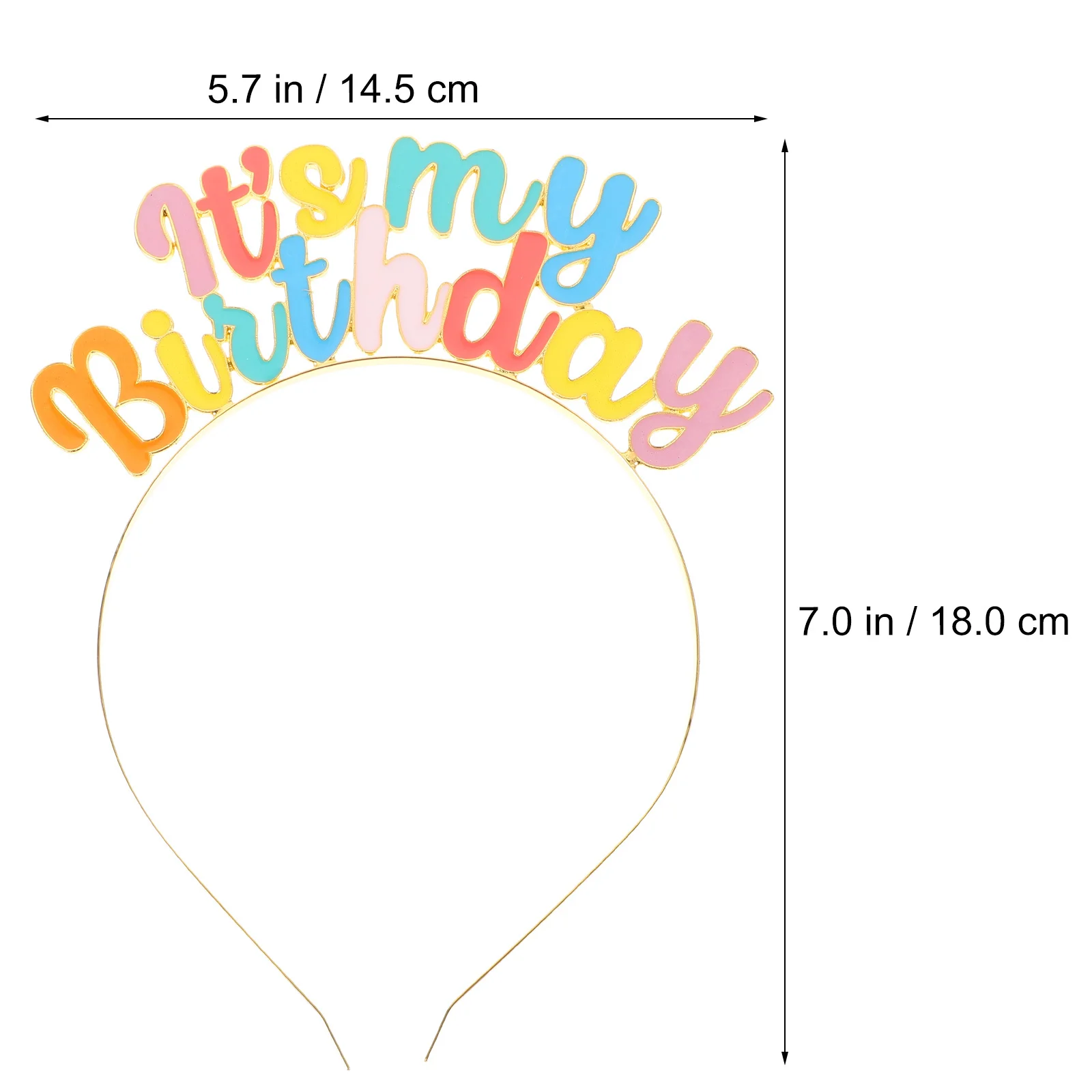 

1Pcs Birthday Party Headdress Colorful Hair Decoration Kids Headbands Unique Letters Design Chic Hair Hoops Birthday Hairband
