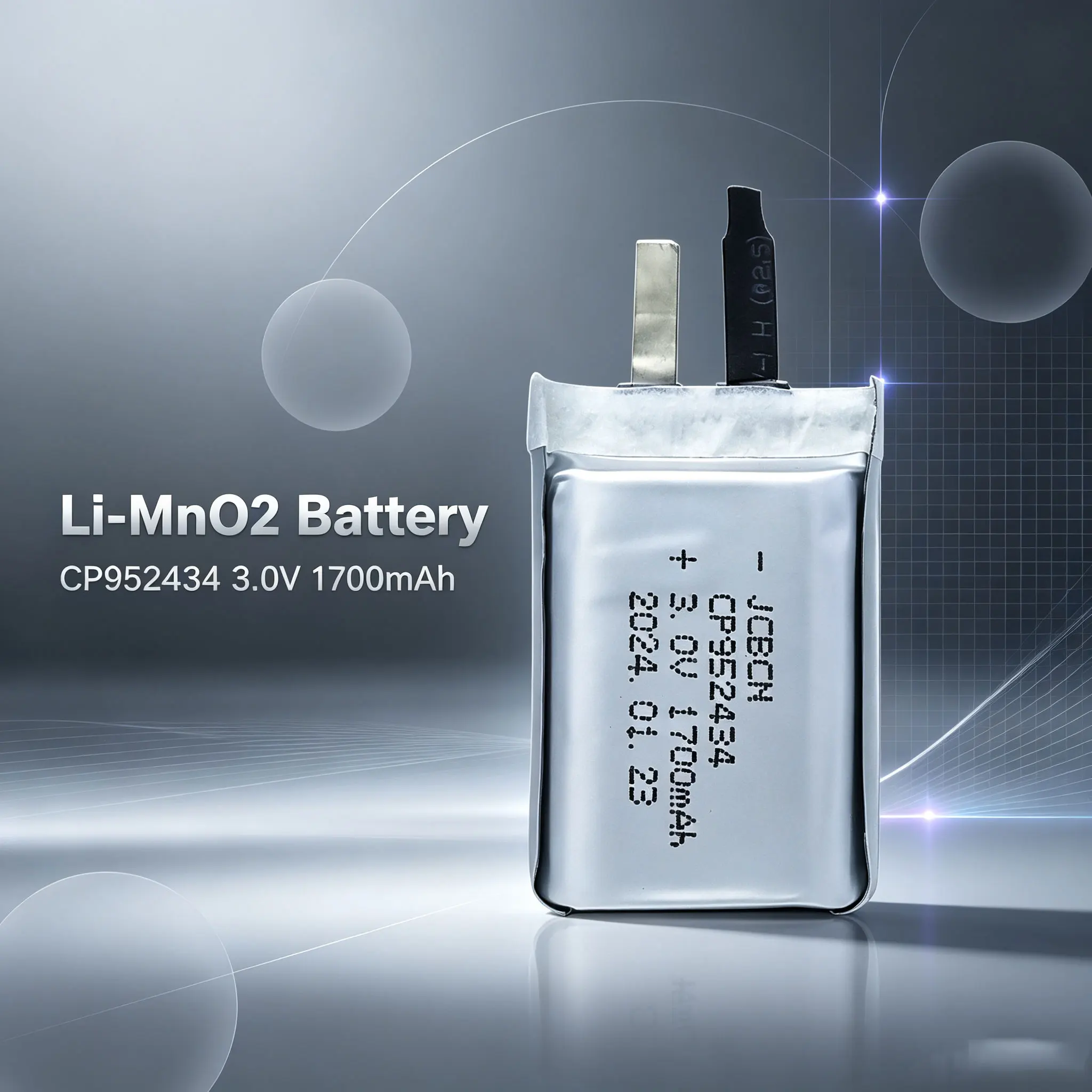 JCBCH CP952434 Mine underground personnel identification card KJ236-K1, 3V primary soft pack Li-MnO2 Battery