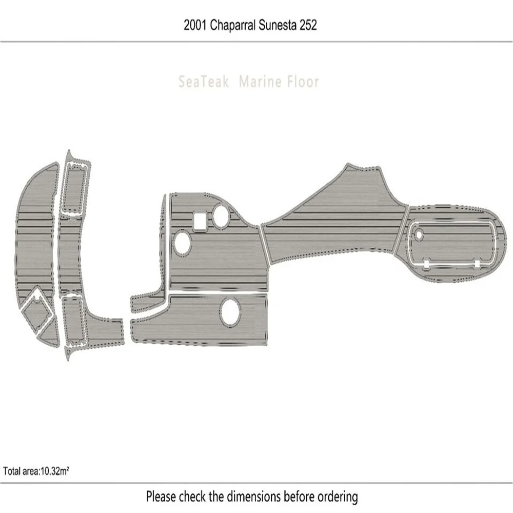 2001 chaparral sunesta 252 cockpit & Swim Platform Pads 1/4