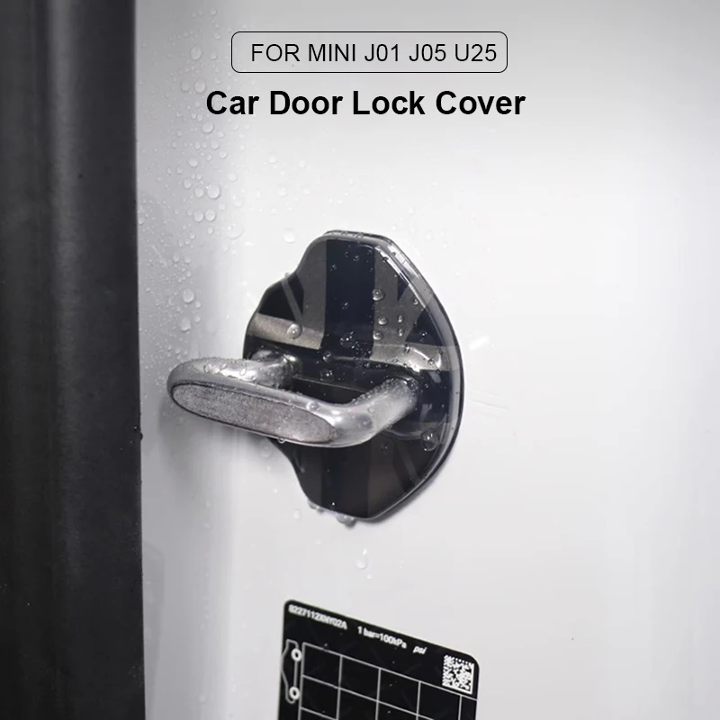 Car Styling Car Door Lock Covers Stikcer Case for Mini Cooper E SE J01 EV J05 Aceman U25 Countryman 2024 2025 Auto Accessories