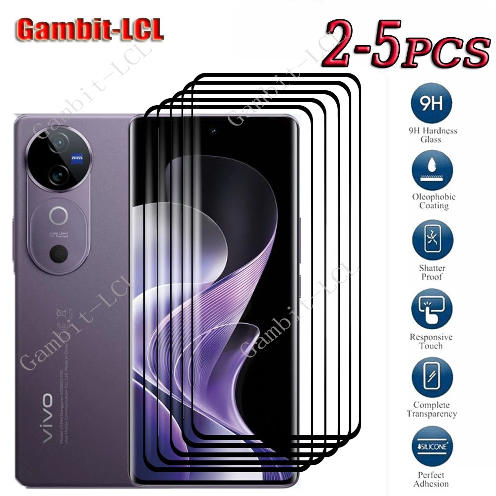 2-5PCS 3D 9H HD Curved Edge Tempered Glass For Vivo V40 Pro 6.78" VivoV40Pro VivoV40V40 Pro 5G Screen Protector Cover Film
