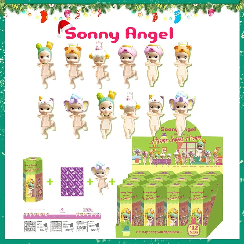 Sonny Angel Blind BoxAngels Love to Go Home Series Anime Figures Ornaments Dolls Toys Christmas Gift Desktop Ornament Christmas