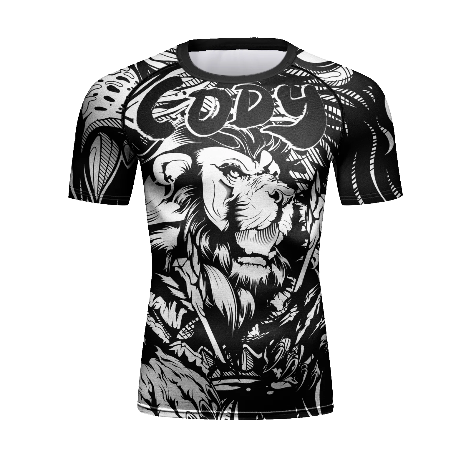 CODY LUNDIN Black Snake Men's Sweat Wicking Quick Drying Exercise Short Sleeve For No gi Bjj Shirts jiu jitsu Training T-Shirts