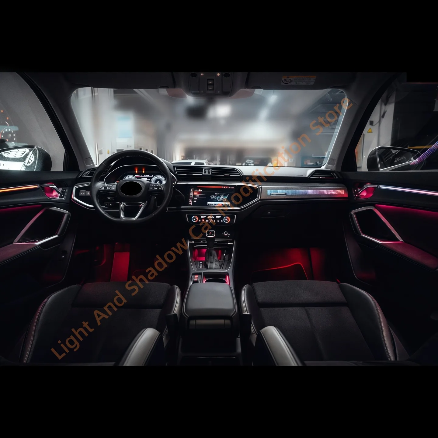 Automotive LED Ambient light suitable for Audi Q3 Door trim light strip 30 color Interior lights APP screen control