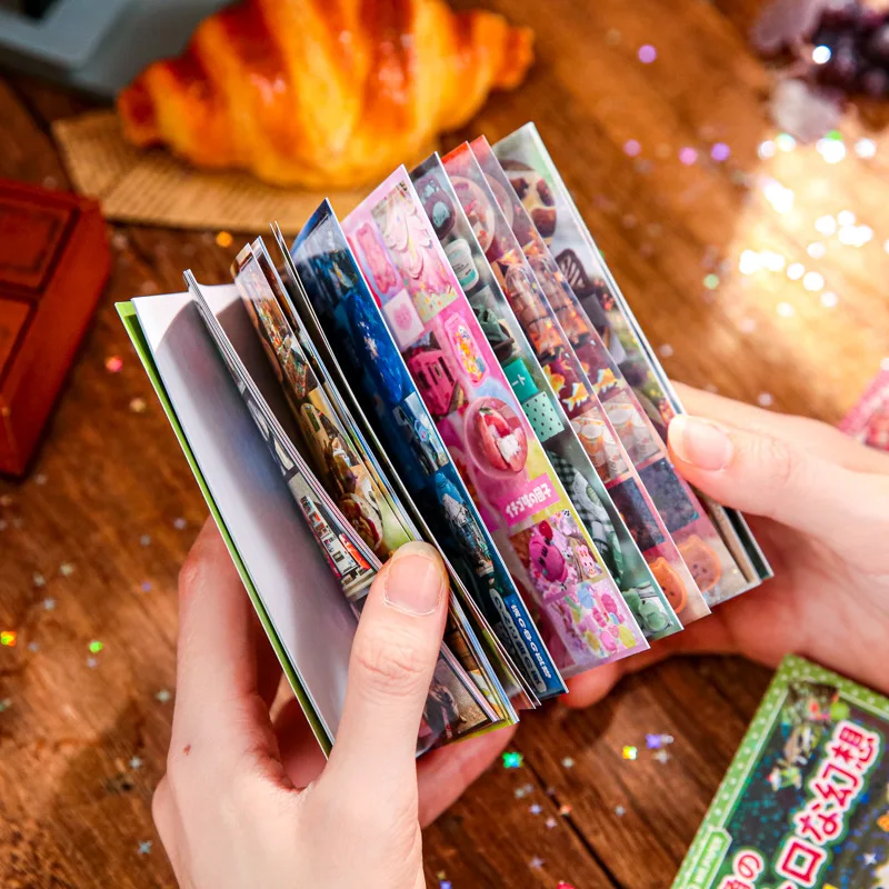 30pcs/1lot Kawaii Scrapbook Sticker Retro Fantasy at the Corner Scrapbooking Supplies Planner Decorative Stationery