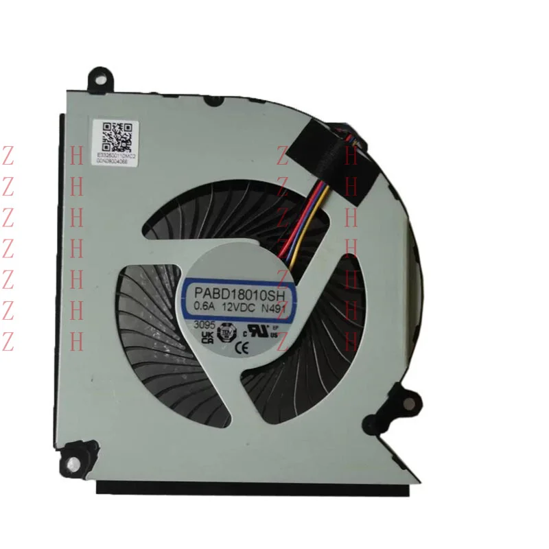 

ZHZH Laptop CPU FAN For MSI PABD18010SH-N491 4PIN 0.6A 12VDC PABD18010SH N491 New