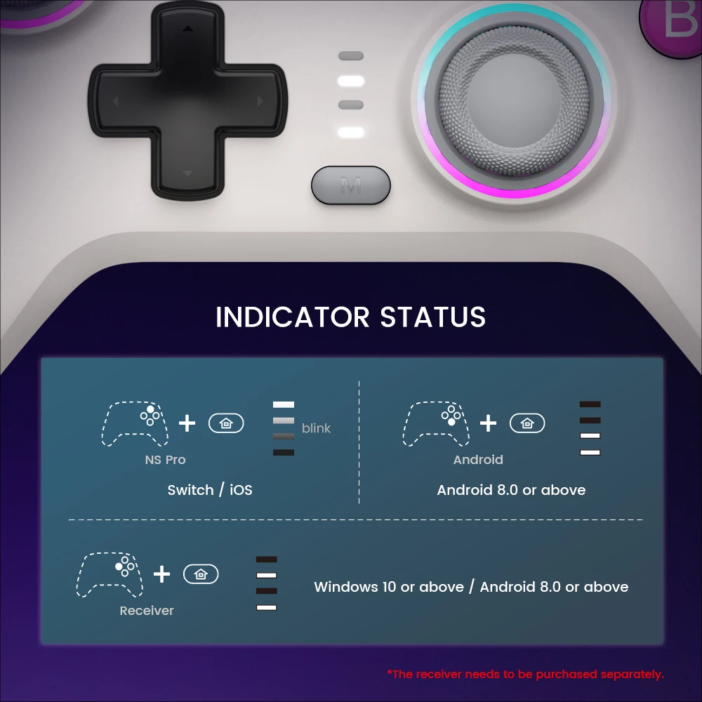 GameSir Nova Wireless Switch Controller Bluetooth Gamepad Hall Effect Joystick für Nintendo Switch iPhone Android Phone PC – Detail 10