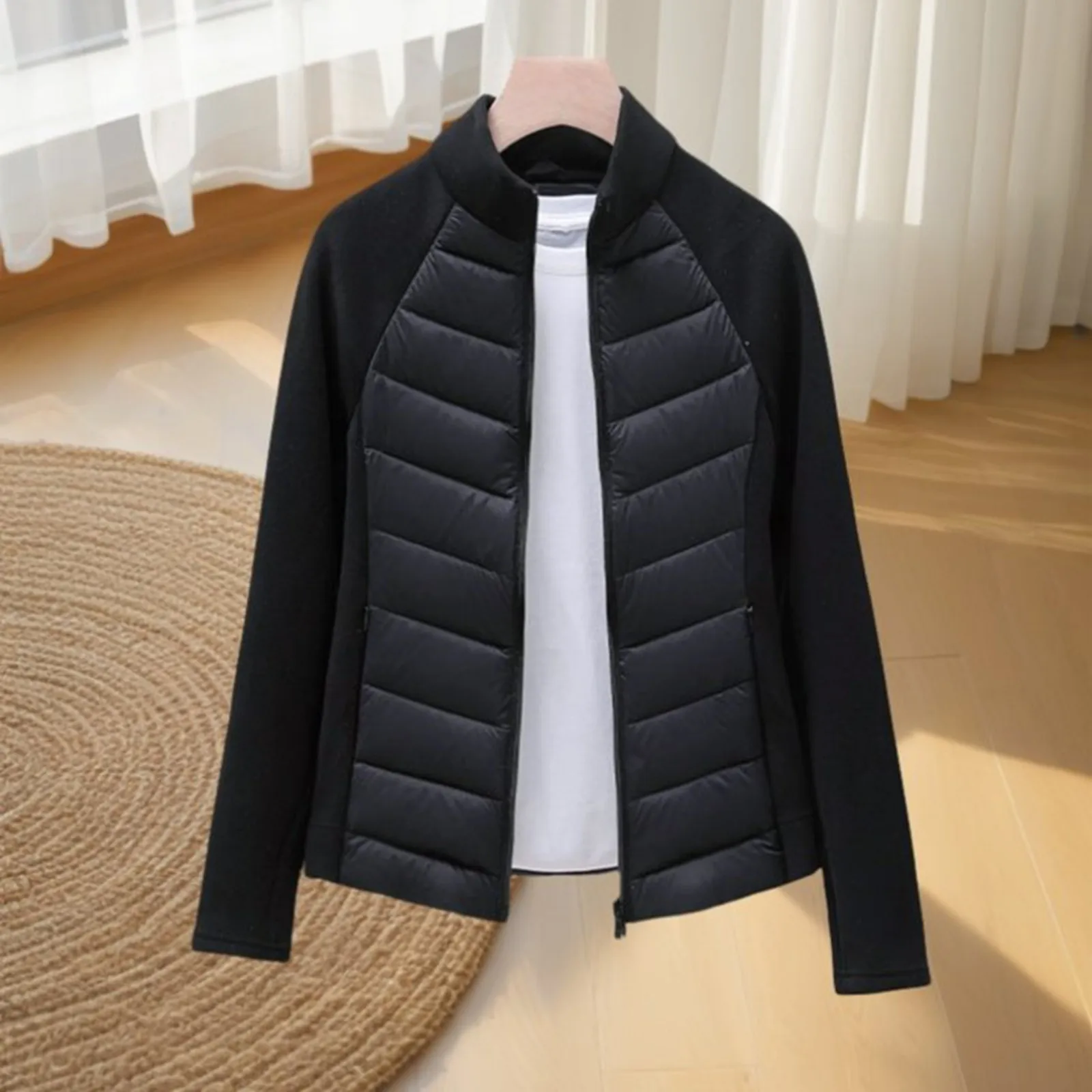 Women Horse Riding Riding Down Jackets Winter Windproof Lightweight Warm Coat White Duck Filling Horse Riding equitation