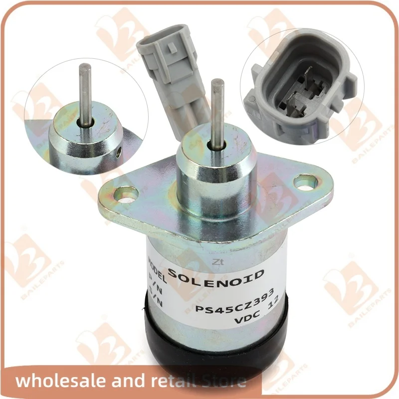 

1E369-60011 Соленоид отключения топлива для Kubota V2607 V3307 12 В PS45CZ393, совместимый с мини-экскаватором Linde 1219 VOLVO55