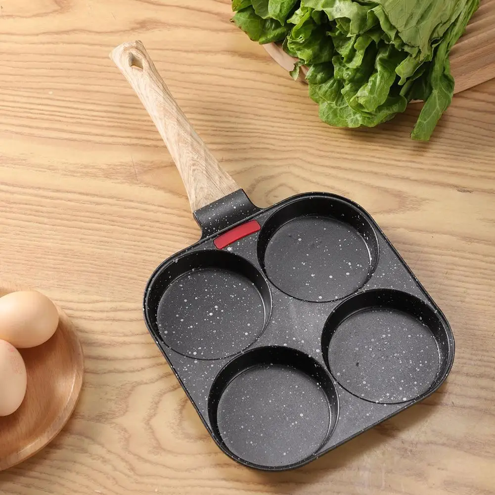 Sartén antiadherente para desayuno con 4 huevos, Mini sartén para panqueques, máquina para hacer tortillas japonesas, freidora de cocina casera a prueba de herrumbre