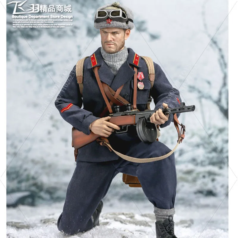 AL100042 1/6 Scale Male Soldier World War II Soviet Mountain Soldier Officer Full Set 12-inch Action Figure Model Collection