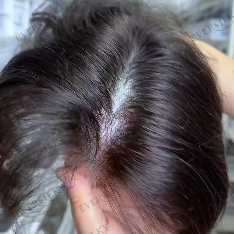 Europese Bruin Blond 80-90 Dichtheid Echt Menselijk Haar Natuurlijke Haarlijn Man Pruiken Licht Gewicht 0.03mm Volledige huid Basis Mannen Toupetje