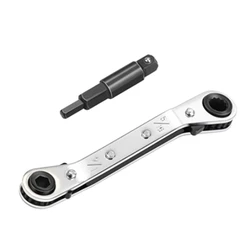 M6CF Ratchet Wrench Ratcheting Service Wrench 3/8” to 1/4” with Bit Adapter