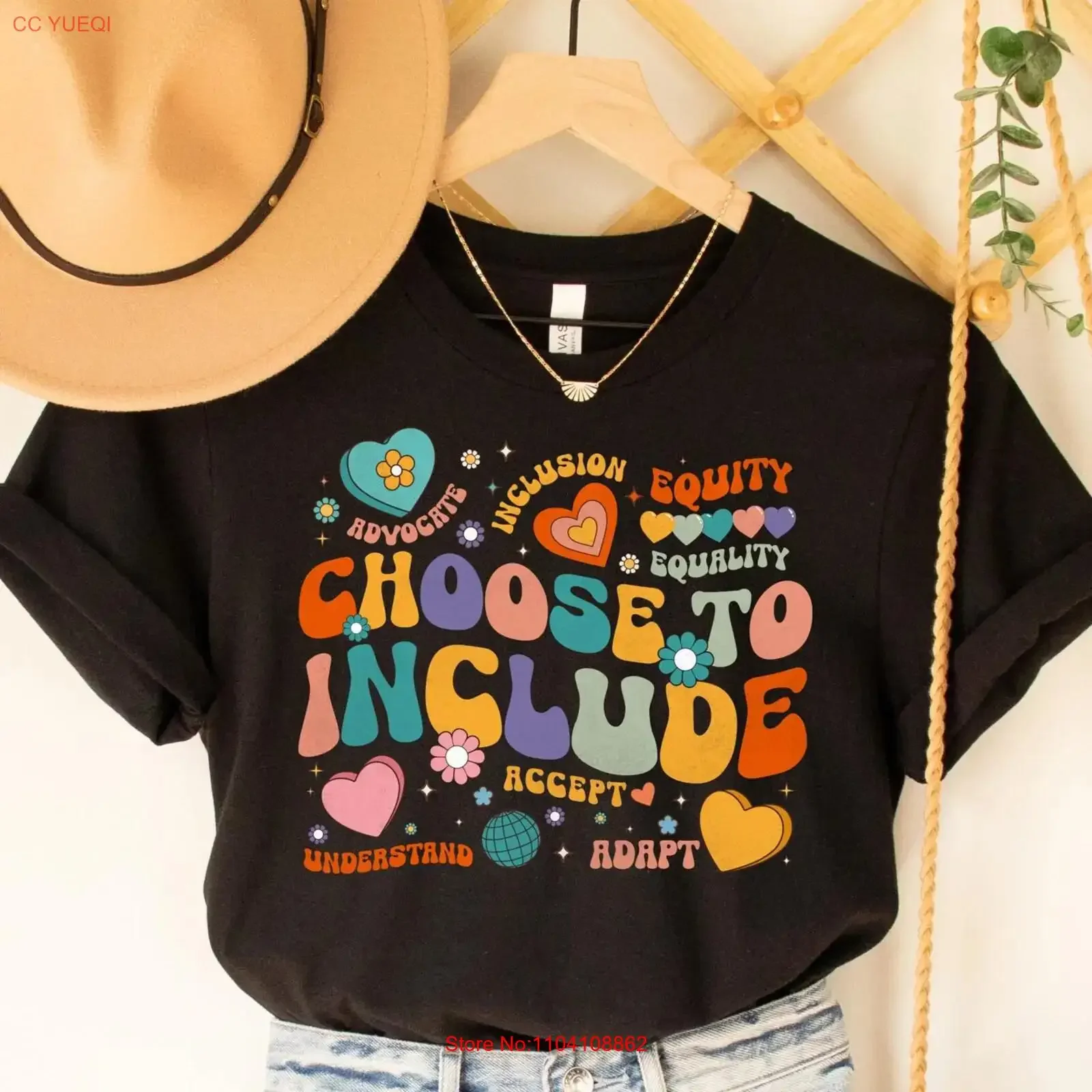 Choose To Include T Shirt Sped Teacher Be Kind Neurodiversity Inclusion Special Education SLP vintage Washed fashion