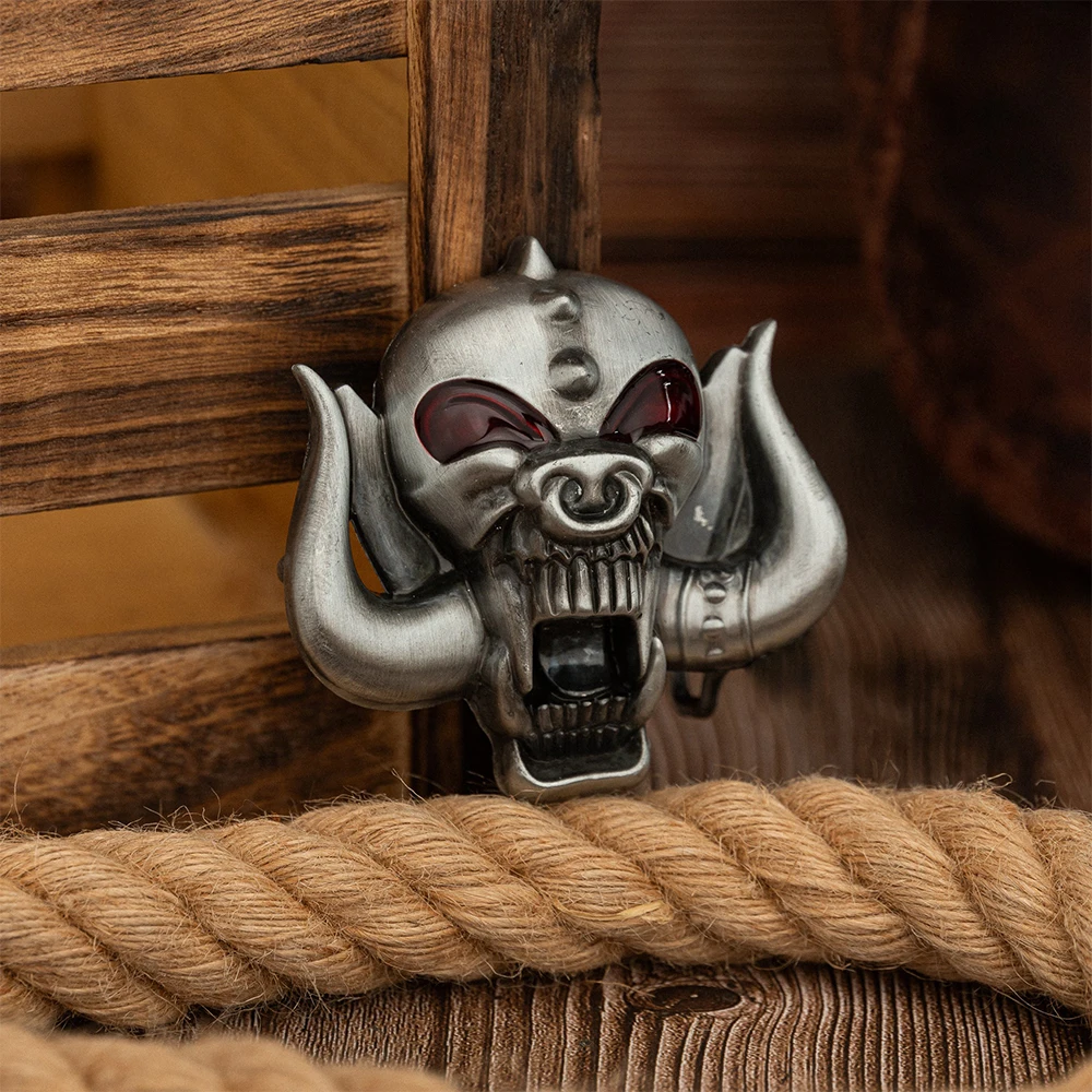 A tentacle devil skull buckle, a retro and fashionable Western men's novel belt buckle