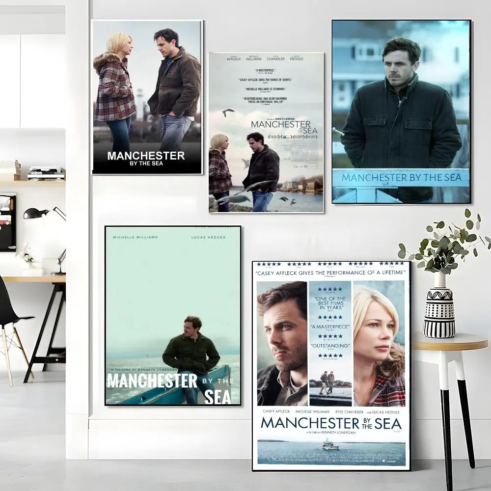 classic movie M-Manchester by the Sea 2016-A Painting Calligraphy Boho Botanical Decor for Living Room Elegant Home Style