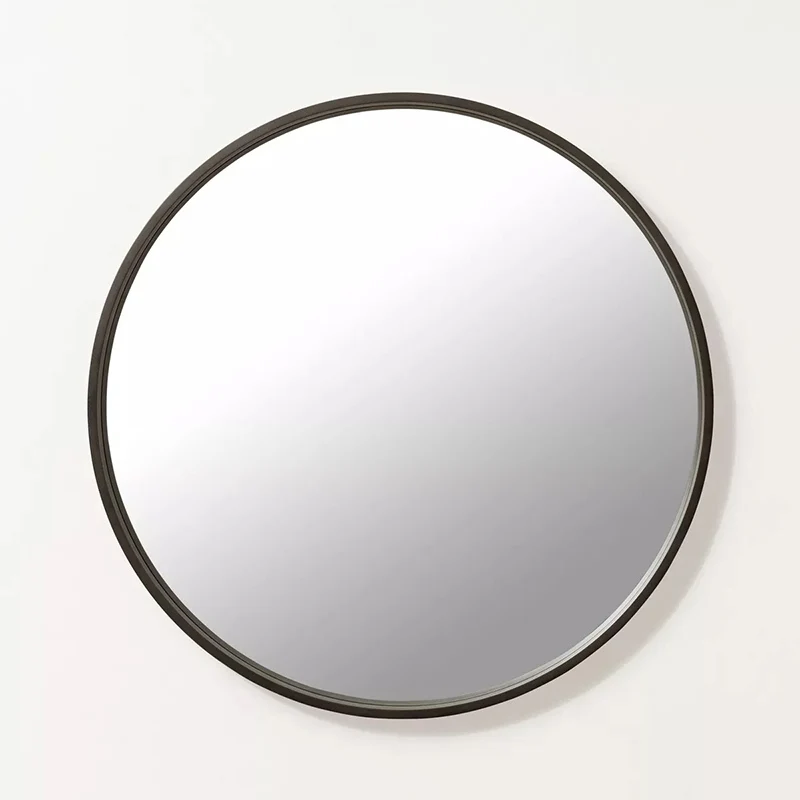 

Simple decoration of circular wooden frame wall mirror does not need to be assembled.