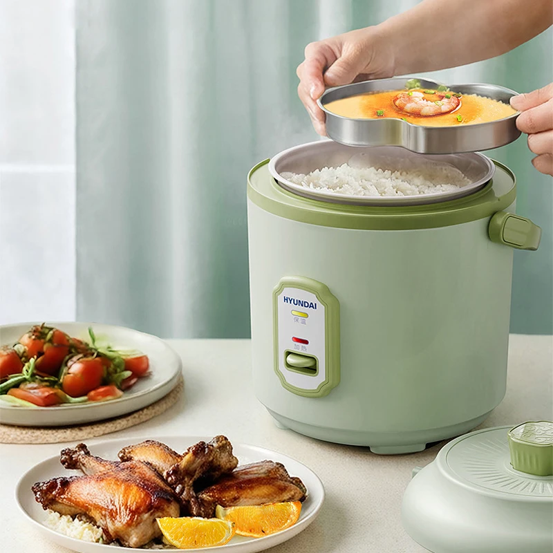 1.2L وعاء طبخ الأرز الصغير المحمولة وعاء الطبخ الكهربائي الغذاء تبخير طباخ غير عصا وعاء 200 واط طباخ متعدد للمنزل مكتب 220 فولت