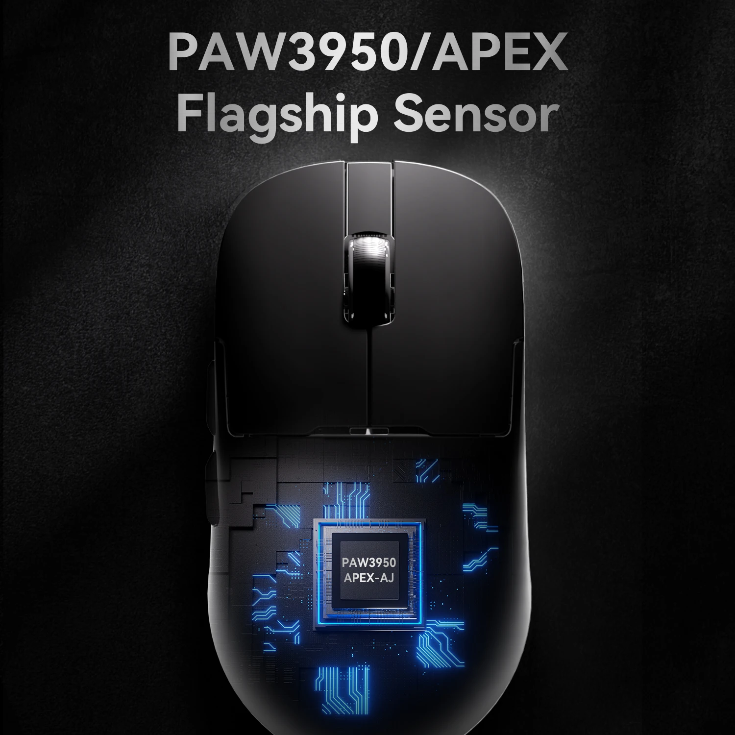 AJAZZAJ179 wireless gaming mouse three-mode 8k gaming right-hand lightweight color screen charging base PAW3395 image 3