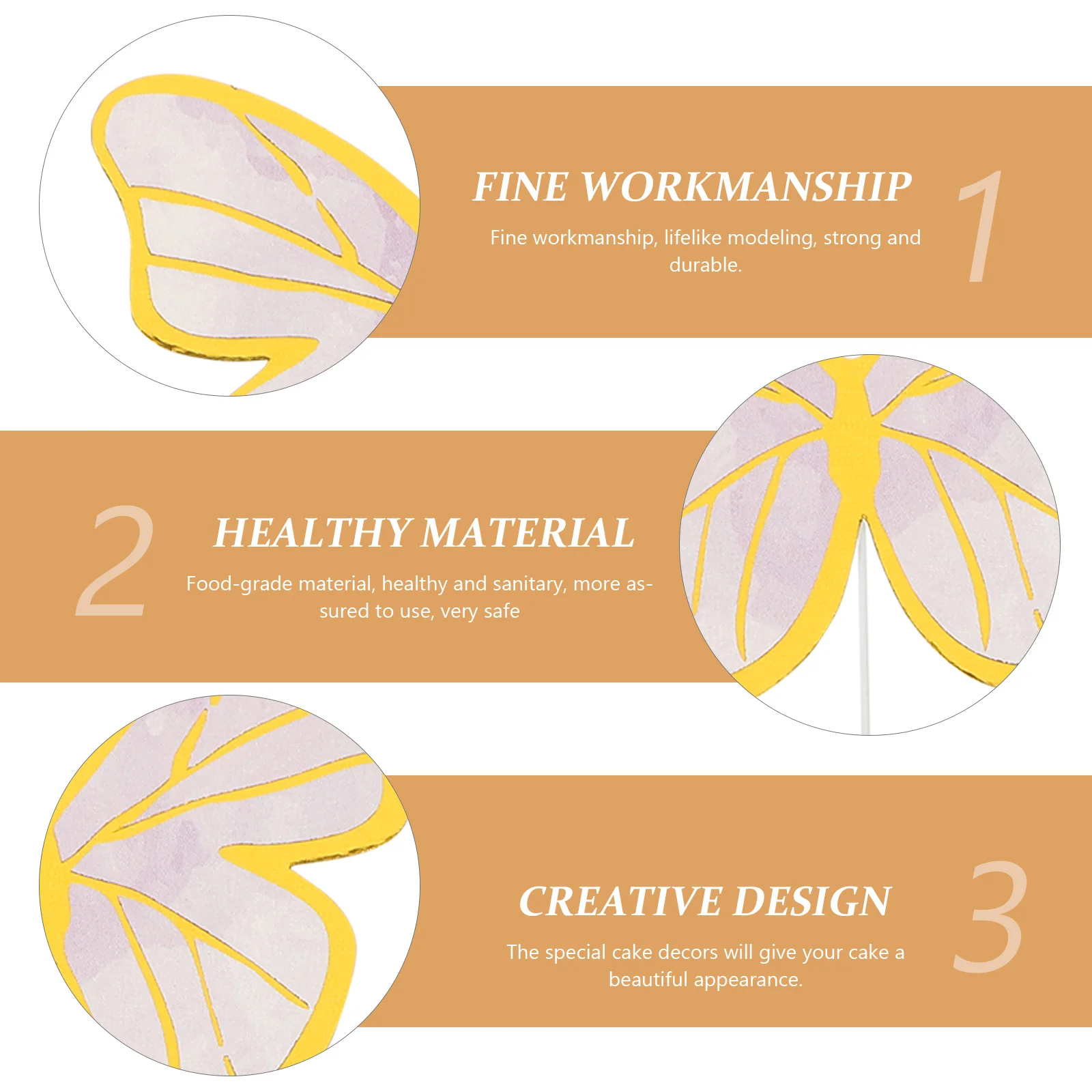 

10Sets Butterfly Cake Decoration Delicate Cupcake Toppers Decorative Party Exquisite Cake Decor Supplies Adorable Cupcake Decor