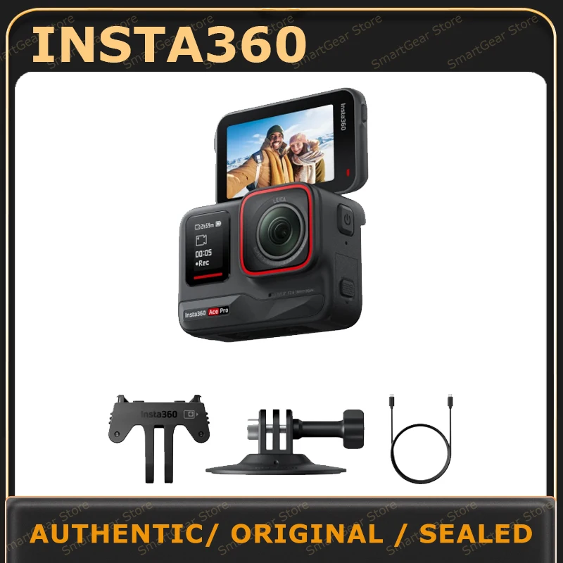 100% Original Insta360 Ace Pro Action Camera - Flagship 1/1.3\'\' Sensor,Co-Engineered with Leica,2.4\'\' Flip Touchscreen