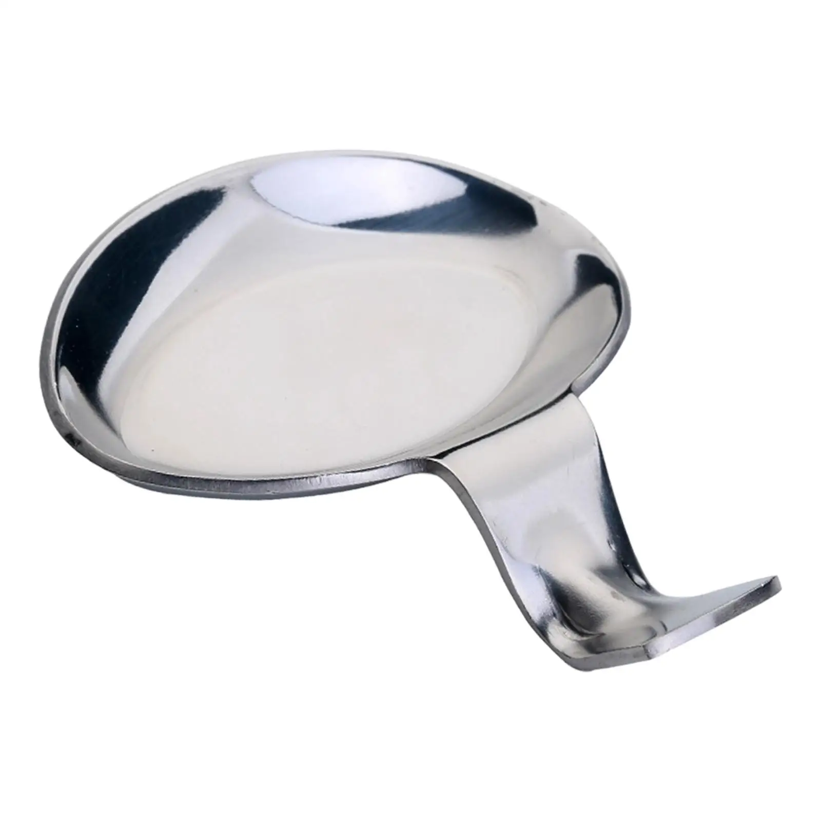 Spoon Holder Kitchen Utensil Rest Stainless Steel Silver Tray with Stable Base for Cooking Accessory and Dining
