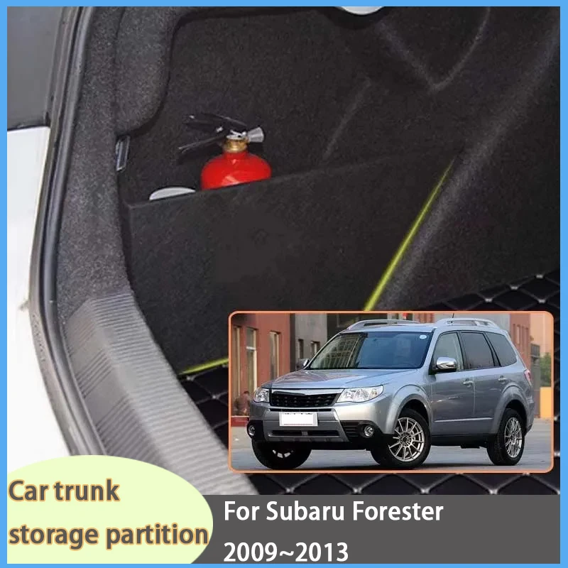 

For Subaru Forester 2009~2013 2012 SH MK3 Car Organizer Trunk Side Partition Trunk Interior Storage Box Parts