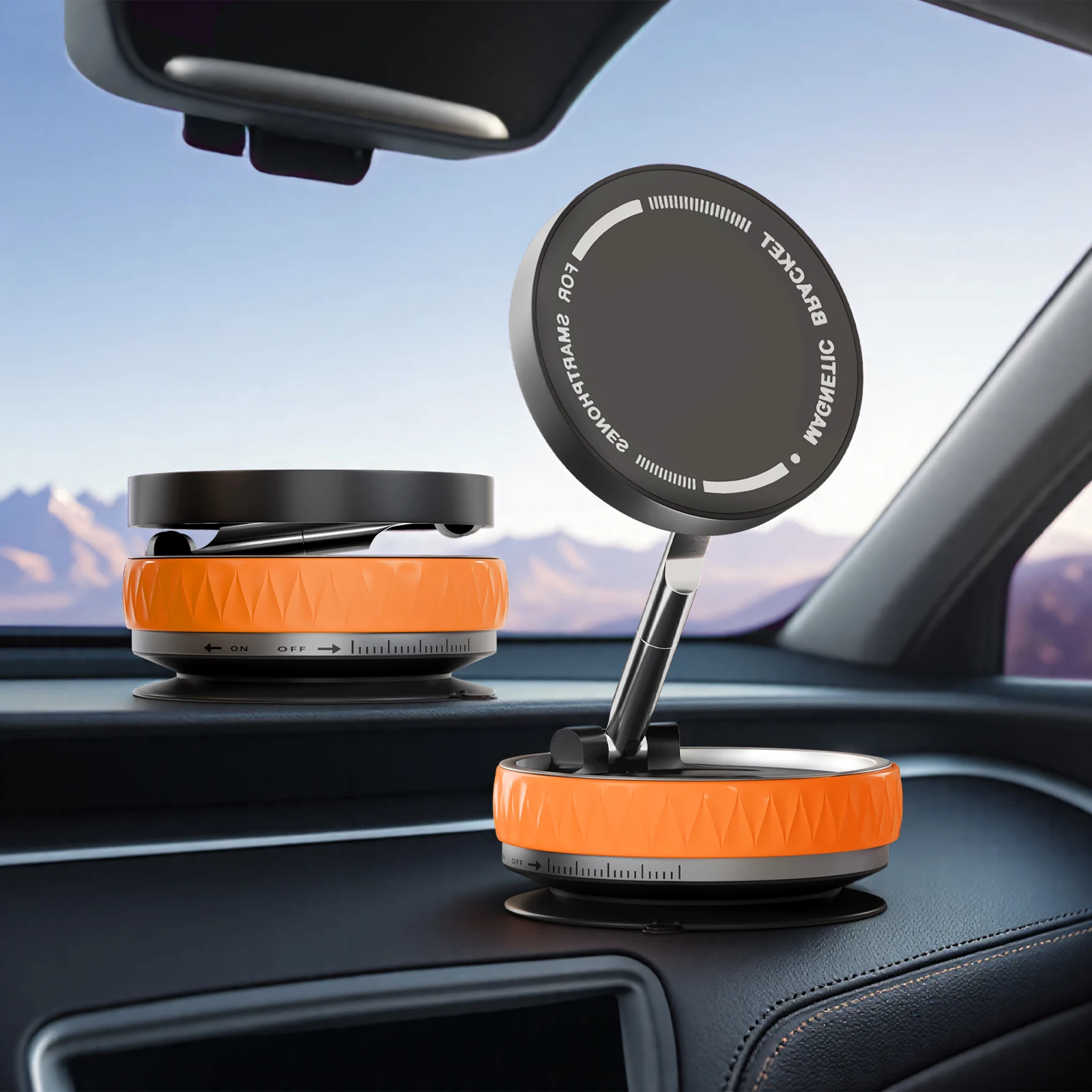 

Сильный магнитный держатель для телефона, складной N55, вакуумная присоска, вращающийся на 360 градусов для автомобиля, стола, ванной комнаты, держатель для телефона