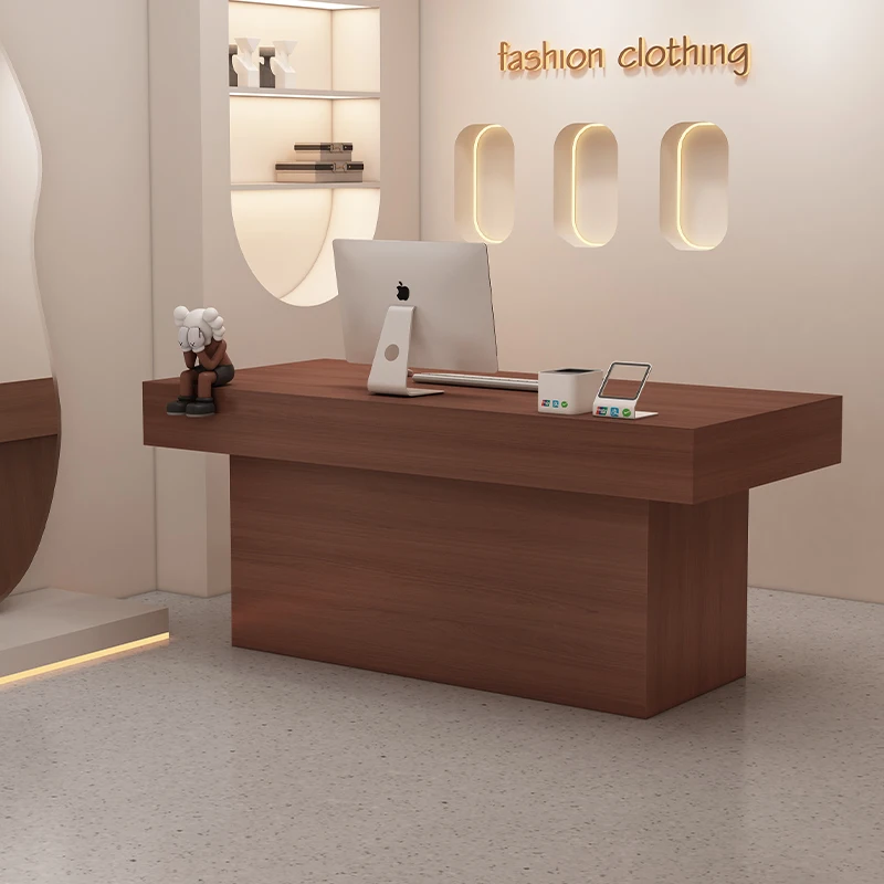 

Aesthetic Luxury Reception Desk Counter Decorations Hair Salon Cashier Reception Desk Counter Trendy Commercial Furniture