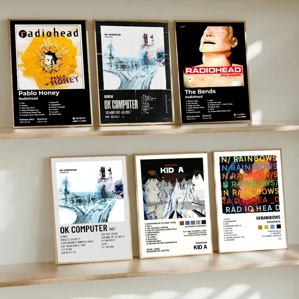 Canvas Painting Print Art Singer Band R-Radiohead Posters Rock Music Album Cover Picture for Room Bar Home Wall Decor Cuadros