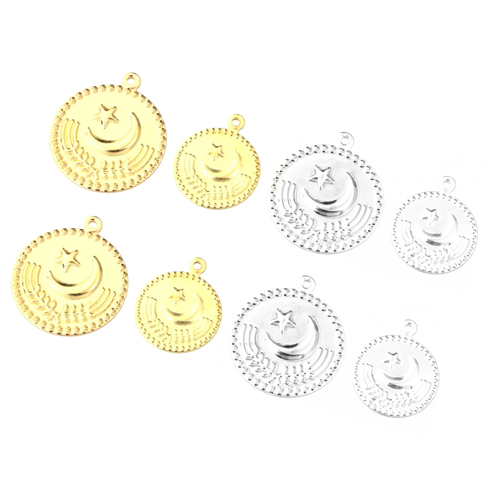 50/100 stücke 15/20mm Türkei Vintage Eisen Blatt Anhänger Runde Anhänger Für Schmuck Machen DIY Charms Halskette ohrringe Zubehör – Detail 11