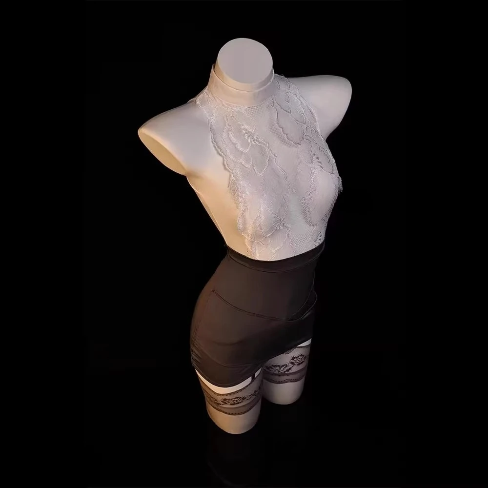 فستان نوم مثير جديد لعام 2025 زي دانتيل ملابس داخلية مجوفة مزاج إغراء نيسيي رغبة نقية #5