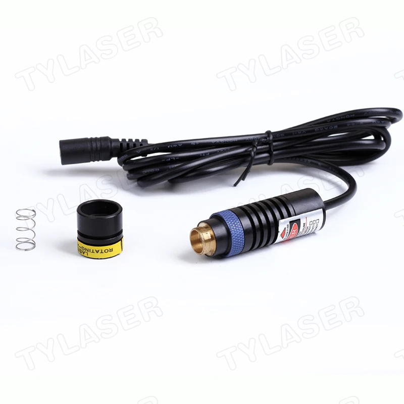 Focusable D18X65 450nm 5V Direct Blue Locator Dot Laser 10mw 30mW 50mW 80mW Laser Module For Stone Cutting Machine CE