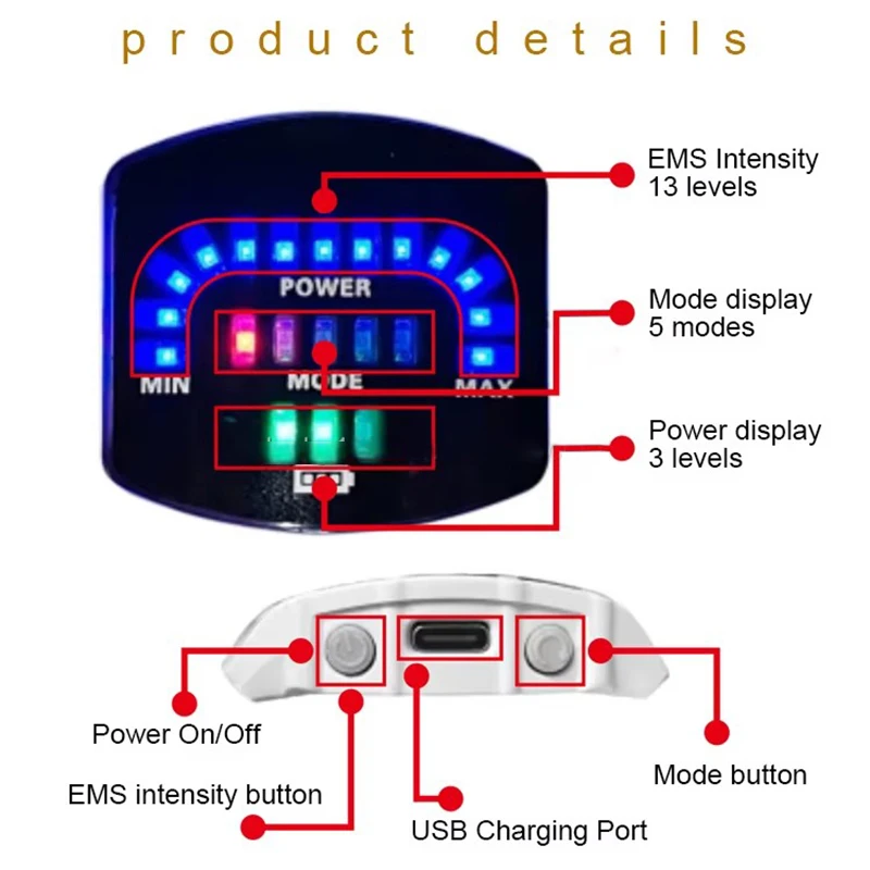NEW Microcurrent Golden Finger NEW Face Lifting Neck Firming Devices Body Massager EMS Beauty Machine Skin Rejuvenation Finger - view 6