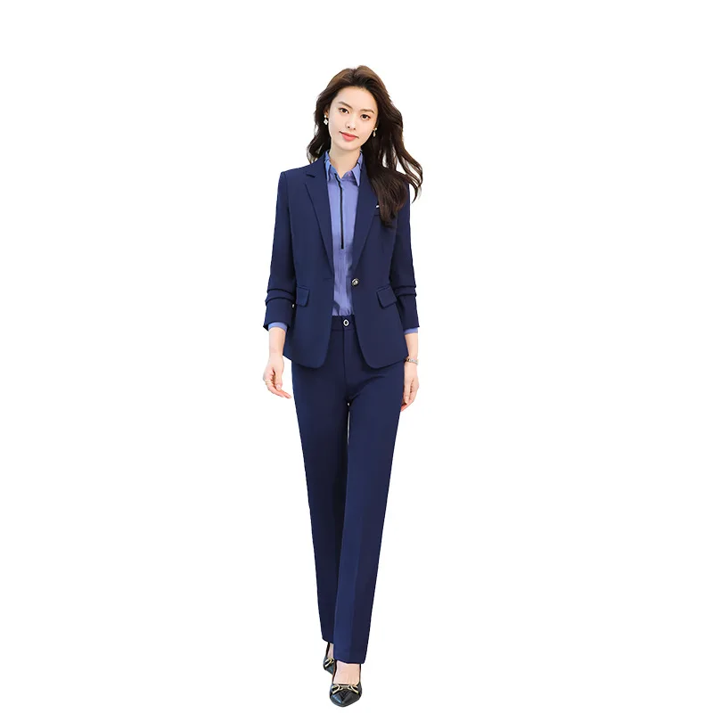 Black Blazer Women Spring Autumn Professional Elegant Business Interview Formal Suit White-collar Manager Workwear