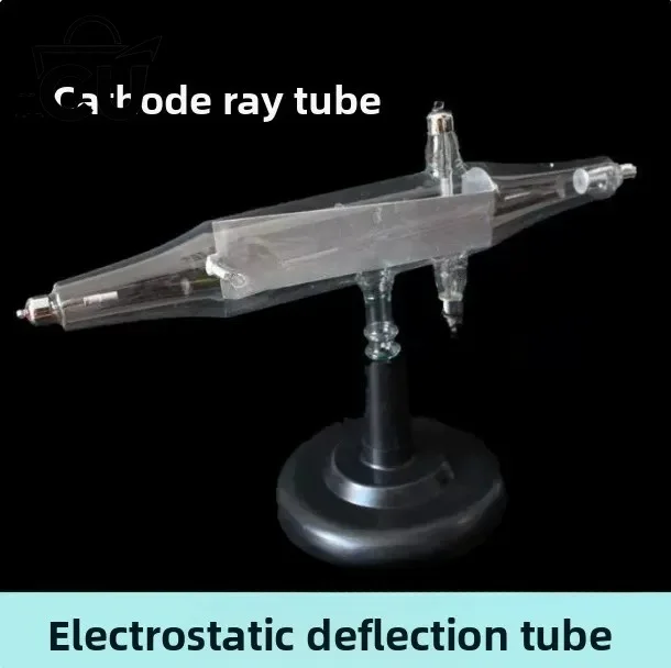 Cathode Ray Tube with Induction Coil and Electrostatic Deflection for Physics and Electromagnetism Laboratory Experiments