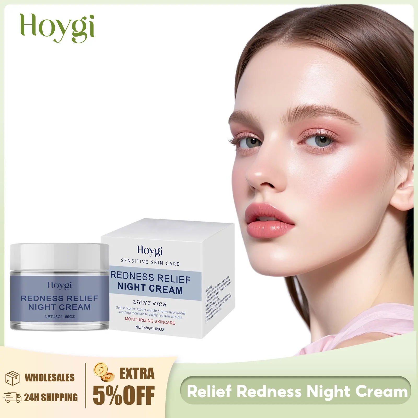 Relieve Redness Cream for Face Reduce Fine Lines Firming Lifting Anti Swelling Increase Skin Elasticty Moisturizing Facial Cream