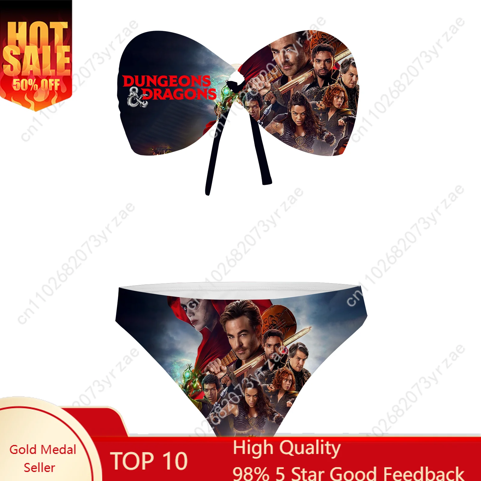 

Dungeons Dragons Strapless Swimsuit Womens Bathing Suits Personalized Swimwear Pool Party Beach Sexy Bikini Custom Beachwear