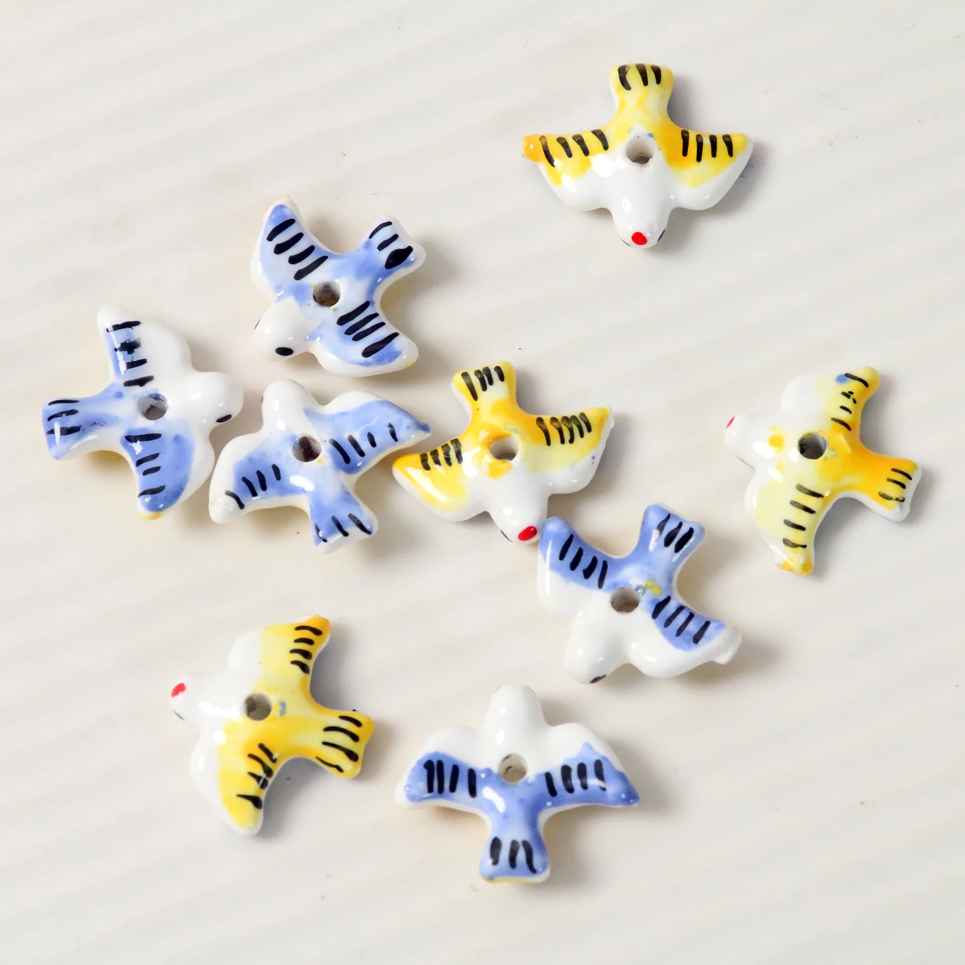 حمامة السلام ثلاثية الأبعاد محاكاة مرسومة باليد ابتلاع حمامة السيراميك حبة لتقوم بها بنفسك مجوهرات اكسسوارات سوار قلادة قلادة المواد #3