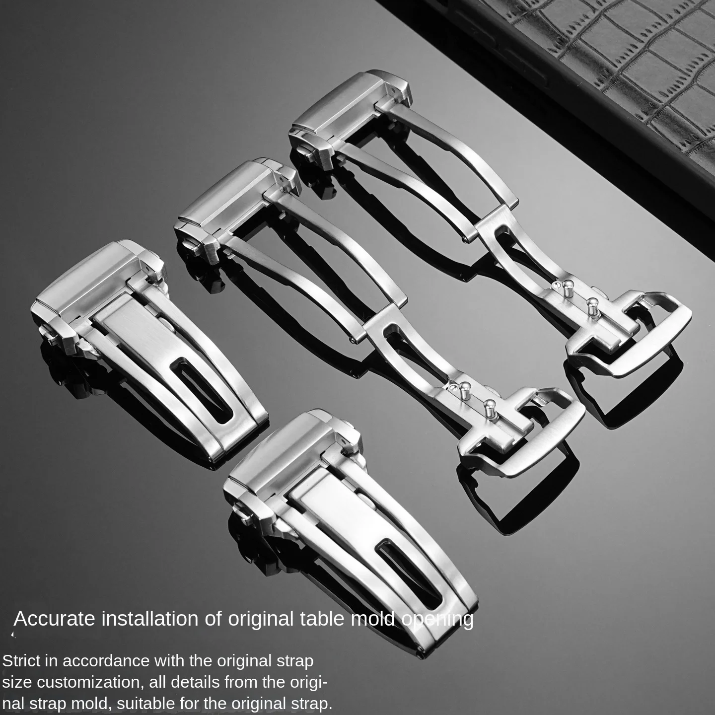 18mm 316L Stainless Adjustable Clasp For Longines Strap Leather RubberSlider Folding Buckle For Chronometer Conquest watch clasp