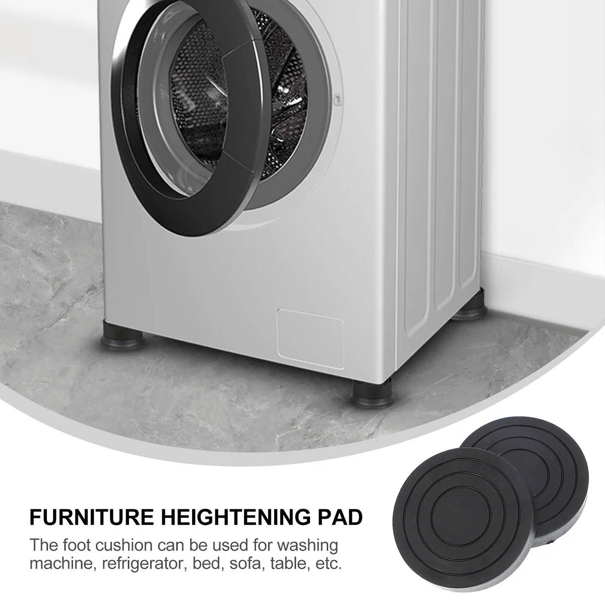 

8pcs Anti Vibration Pads Washing Machine Riser Shockproof Non-Slip Rubber Mat For Washer Dryer Treadmill Laundry Pedestal