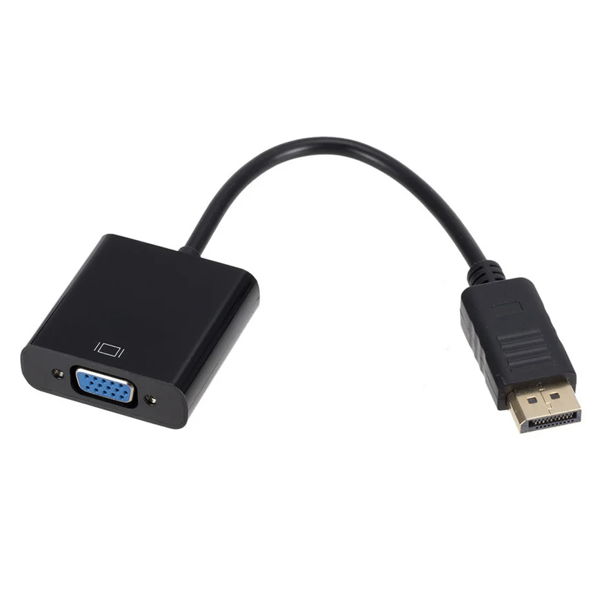 1080P DisplayPort Display Port DP To VGA Adapter Cable Male To Female Converter for PC Computer Laptop HDTV Monitor Projector