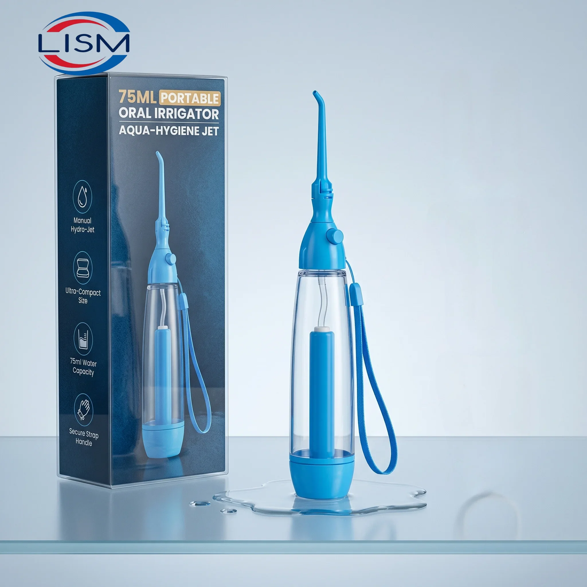 New LV160 Non Electric Portable Pneumatic Oral Irrigator Handheld Water Jet Teeth Cleaner For Household Oral Health Flossing