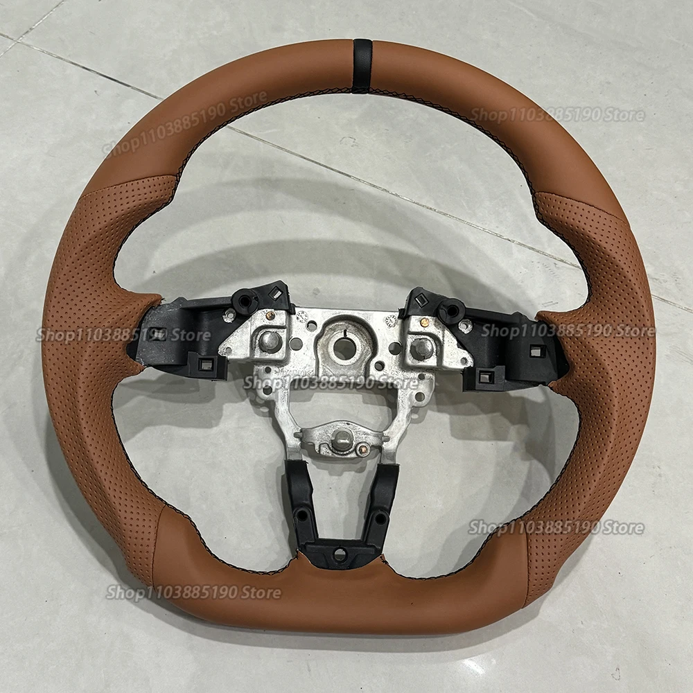 

Для Mazda MX-5 Miata MX5 MX5 ND версия 2015-2024 ручная прошивка индивидуальный кожаный руль с плоским дном автомобильный аксессуар